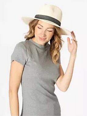 San Diego Hat Company Cream Fedora with Black Band